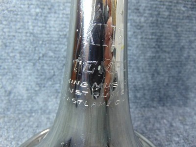 King Tempo Cornet Bell Section Nickel For Parts Repair