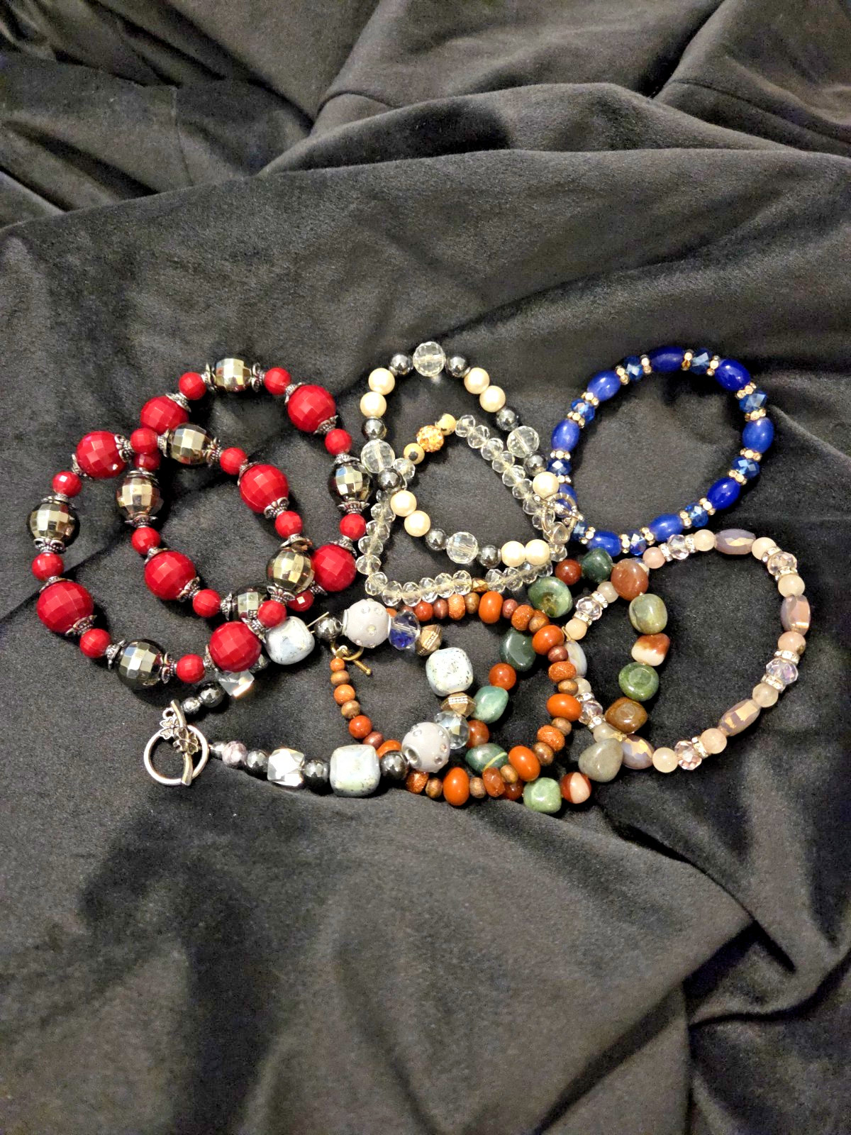 BULK Multicolor Bead Stackable Bracelets, Handmade - image 1