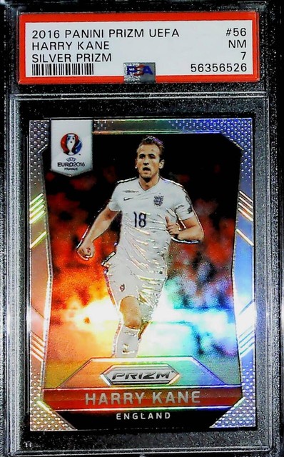 2016 Panini Prizm Silver UEFA Euro 56 Harry Kane England Tottenham PSA 7 NM