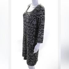 Cynthia Rowley Black and White Geometric Dress - Size XL