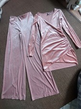 Ladies Stretchy Velvet trousers & dress, 8 uk, top cond