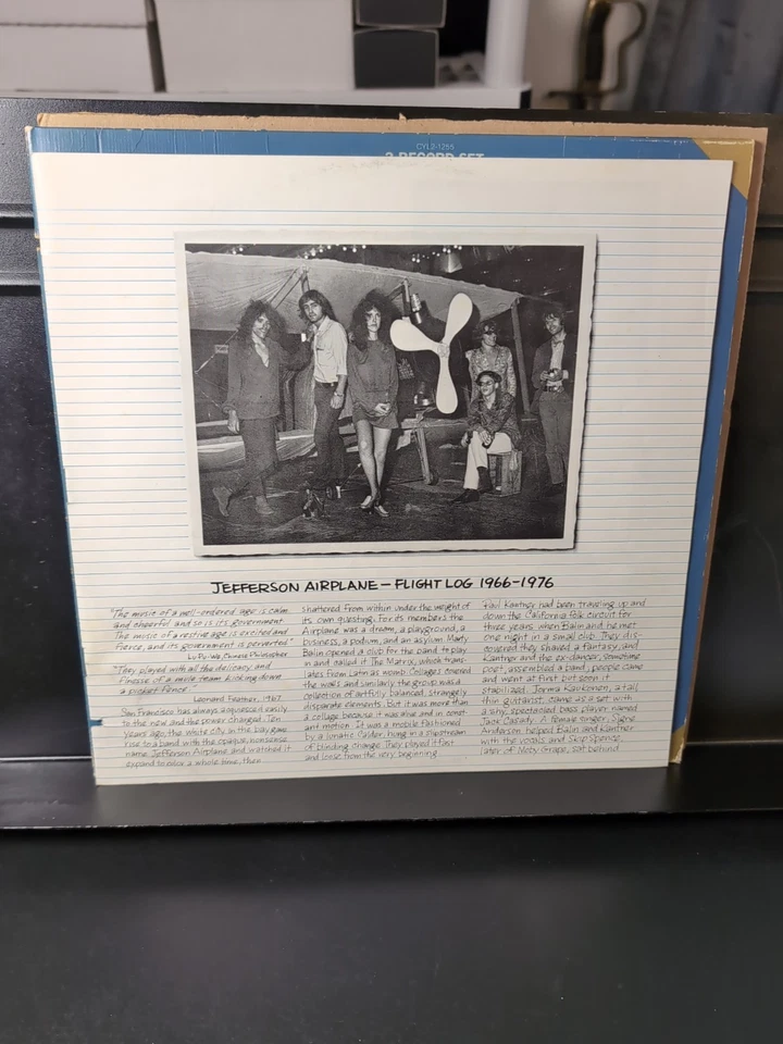 Jefferson Airplane Flight Log 1977 Original Vinyl Lp Grunt Records CYL2-1255 Foto 3 de 4