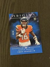 2024 Panini Origins Blue SP /99 #113 TROY FRANKLIN Denver Broncos Rookie Card RC. rookie card picture