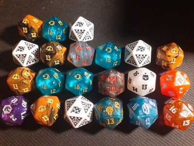 3x OVERSIZED D20 SPINDOWN DICE LIFE COUNTER - verschiedene Sets - Magic - MTG