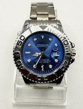 KIMSDUN Yacht-Master Automatic Watch Blue Dial Date Stainless Steel Bracelet