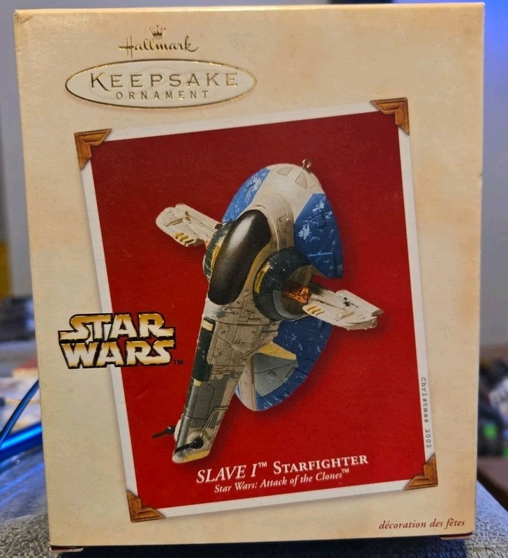 Star Wars SLAVE 1 StarFighter Jango Fett 2002 Hallmark Keepsake Ornament NIB
