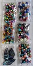 7 bags 7oz of Tiny to Lrg Mixed Bead Soup Mixed Craft Beading Confetti Mix