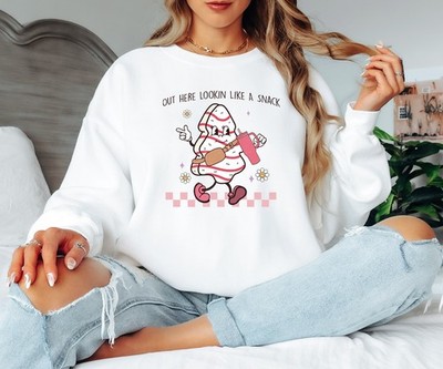 Out Here Lookin Like A Snack Ice Cream Damen Sweatshirt Damen Pullover