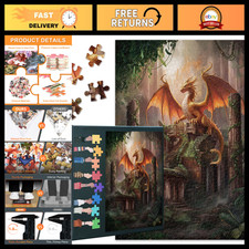 1000 Piece Fantasy Dragon Puzzle for Adults - Large 27.5x19.7 in Art Game