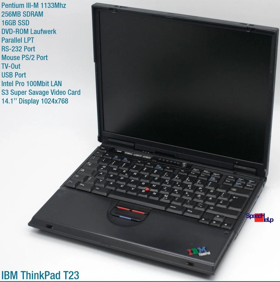 PC Portable IBM THINKPAD T23 Intel Pentium 3 1133MHZ Win 98 2000 XP 16GB SSD - Photo 2/4