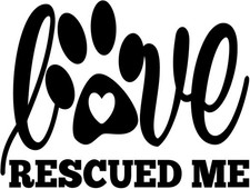 Rescue Dog Vinyl Decal: Stick  Show Love for Pups - 8058