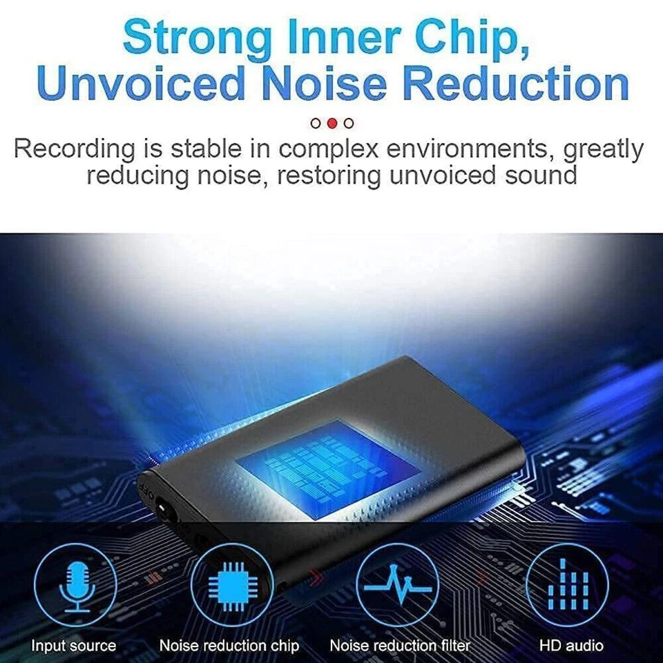 Mini  Audio Recorder Voice Listening Device 96 Hours 8/ 16GB Bug Recording - Image 2 of 4