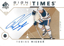 2018-19 SP Authentic Sign of the Times Tobias Rieder #SOTT-TR Auto