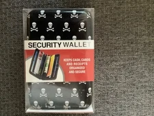 SECURITY WALLET 🔥ALUMINUM RFID PROTECTED CREDIT CARD WALLET WHITE SKULLS New🔥