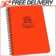 Rite in the Rain Weatherproof Side Spiral Notebook, 4.625" x 7", Orange Cover