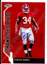 damien harris rookie rc draft auto autograph alabama crimson tide college #/25