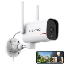 WiFi Camera 2K Pan Rotating 180  Wired Outdoor Security Cameras with Color Ni...