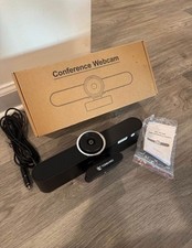 4K Webcam Conference Call TV Room Web Camera with Dual Microphones Speaker,