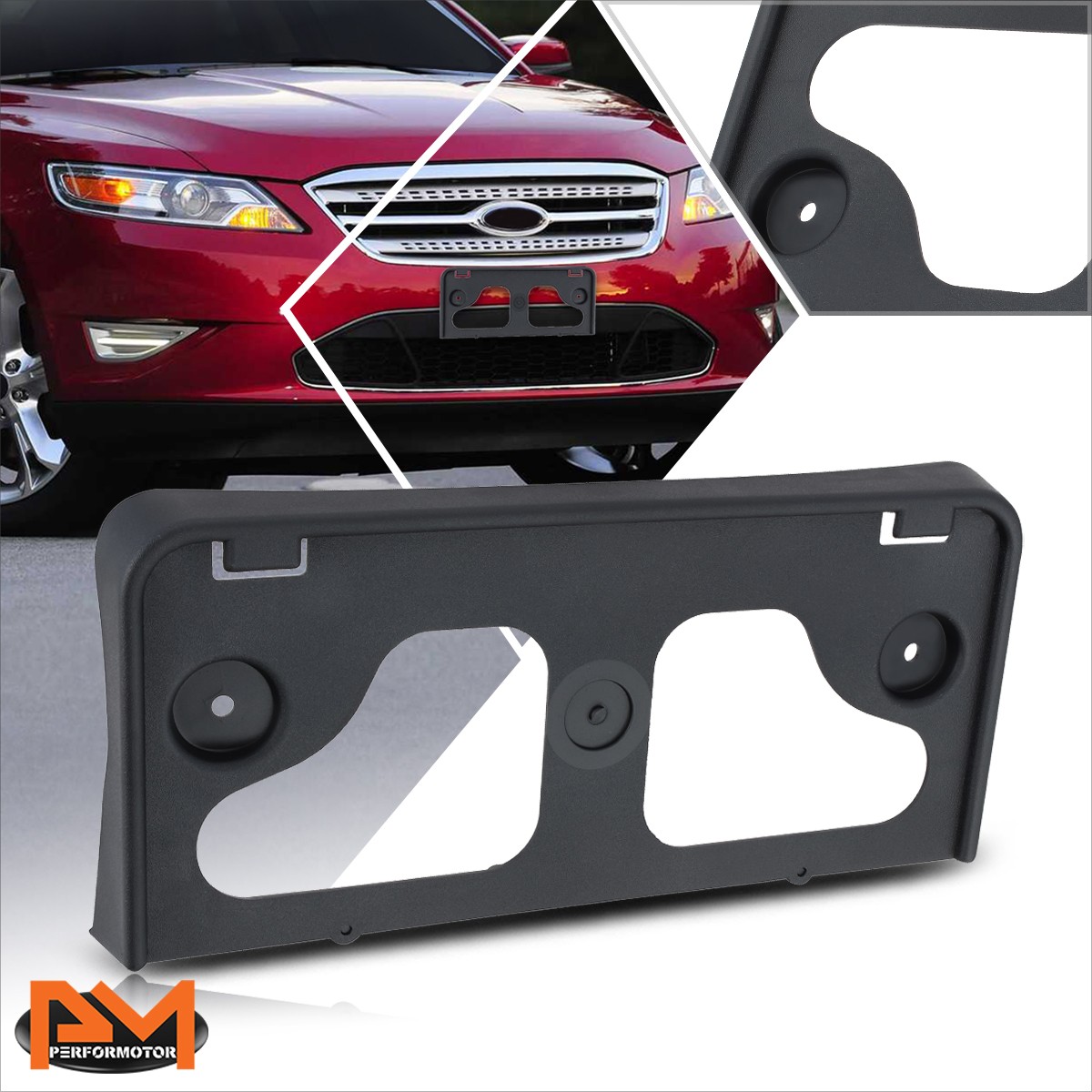 For 10-12 Ford Taurus Front Bumper Tow Hook License Plate Tag
