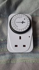 Plug In Timer 24 Hour White 3 Pin Plug Mains Timer With Switch