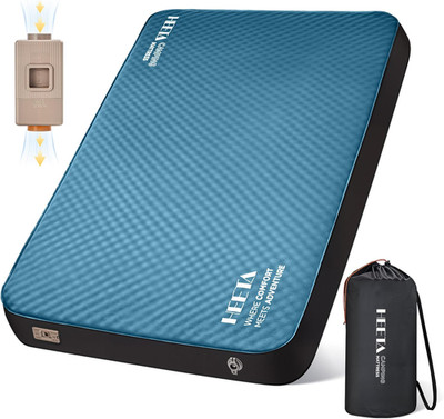 Self Inflating Sleeping Pad with Electric Pump, 4'' Ultra Thick Memory Foam Campi