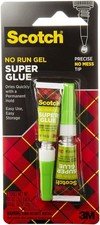 Scotch Super Glue Gel, .07 oz, 2-Pack, Dries Quickly with a Permanent Hold AD11