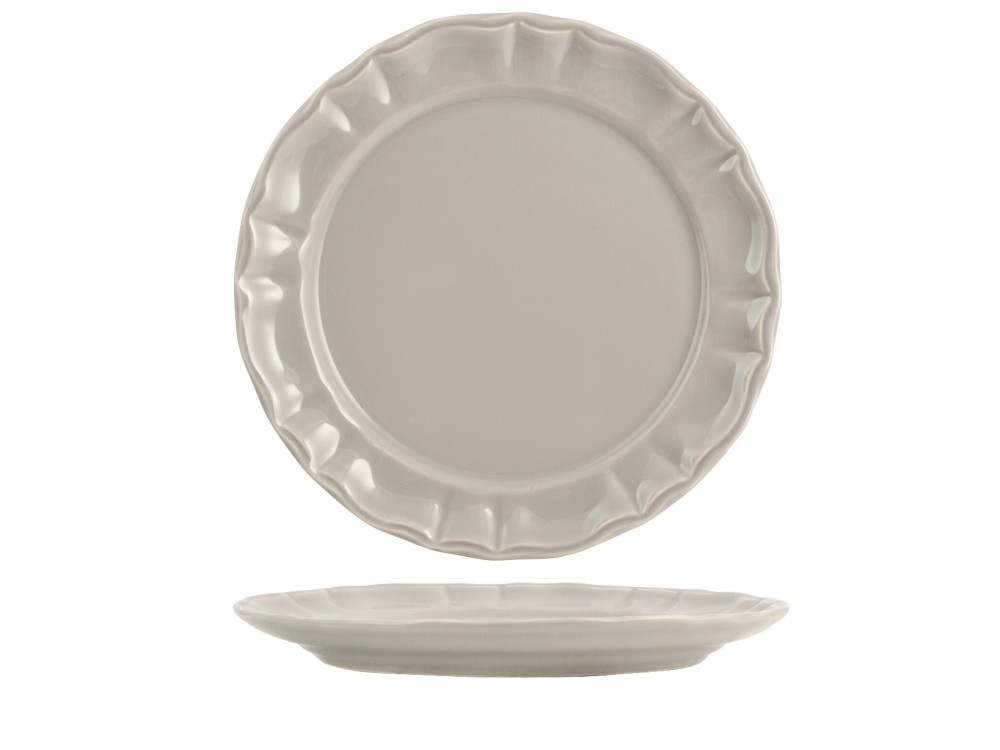 Liberty Earthenware Fruit Plate, Ø 21.5 Cm, Gray