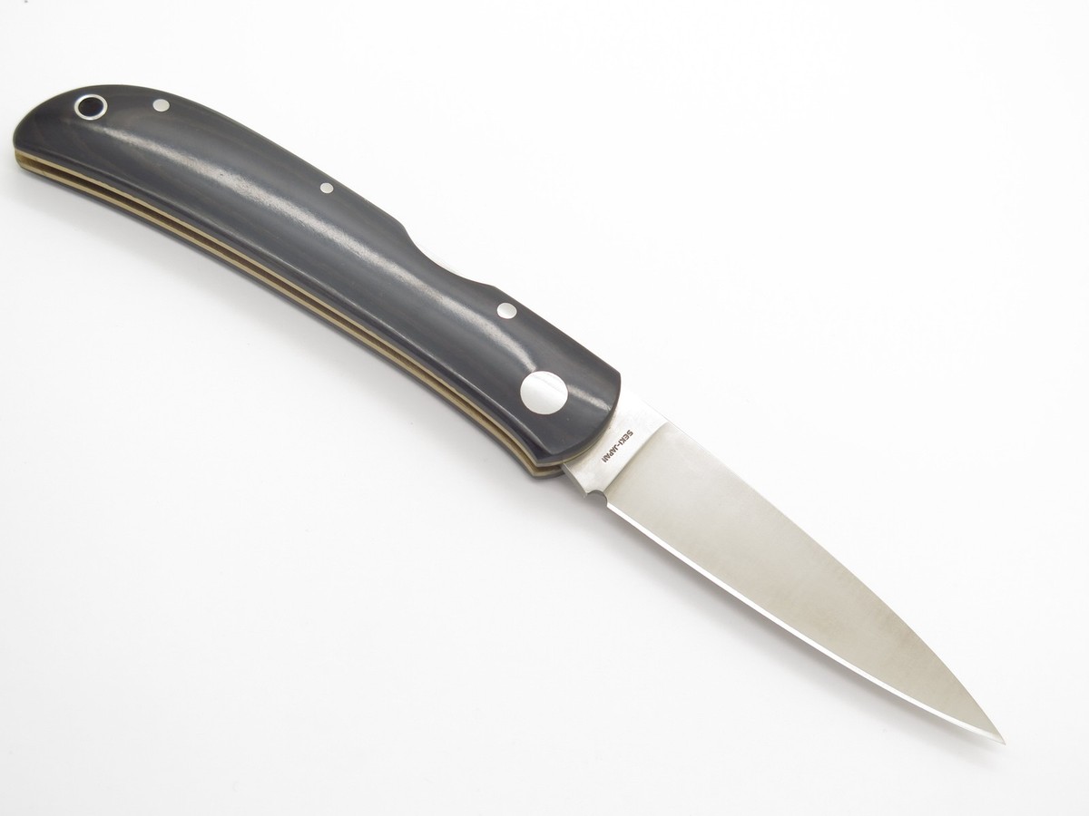 Vintage Al Mar Falcon Seki Japan ATS-34 Micarta Lockback Folding