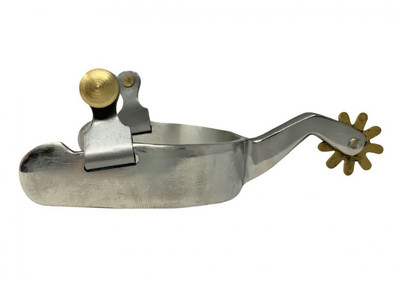 Pair Of Showman Men's Stainless Steel Western Spurs With Rowels RT-09