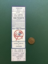 MICKEY MANTLE DAY MONUMENT 1996 Athletics Yankees ticket stub JETER DIMAGGIO