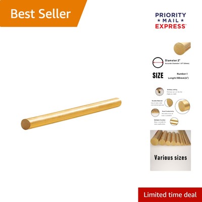 Durable Solid Brass Rods, 2'' Diameter x 4'' Length - Ideal for DIY Projects