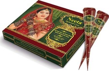 Neeta Natural Henna Mehandi Cone 12pcs in 1 Box for Hand Designing, Wedding FS