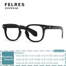 Round Retro Leisure Reading Glasses Men Women Anti Blue Light Clear Lens Glasses