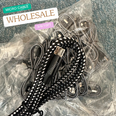 Micro USB to USB A Cable Android Charger Braided Cord For Samsung Google LG LOT