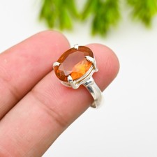 Citrine Gemstone 925 Sterling Silver Ring Handmade Jewelry Ring Gift For Wife