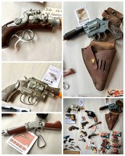 Antique Miniature Toy Cast Iron Cap Pistols Collection Lot.