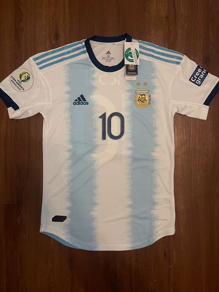 2019 Argentina Copa America Home Player Version Jersey #10 Messi