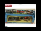 Vintage 1960s Corgi Batmobile and Glastron Bat Boat On Trailer with Figures Rare