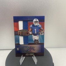 2023 Panini Futures Dual Patch Autographs Josh Downs Sapphire /25 FDA-25