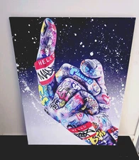 Pop Art Street Graffiti Canvas Picture Stretched Framed Ready to Hang - 20 x 16