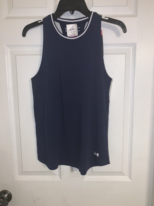 Nwt Girls Youth  Large Under Armour Navy Blue Tank Top