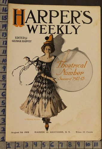 1912 THEATER DANCE MUSIC ACTRESS COSTUME BROADWAY ILLUS NELSON COVER RK59