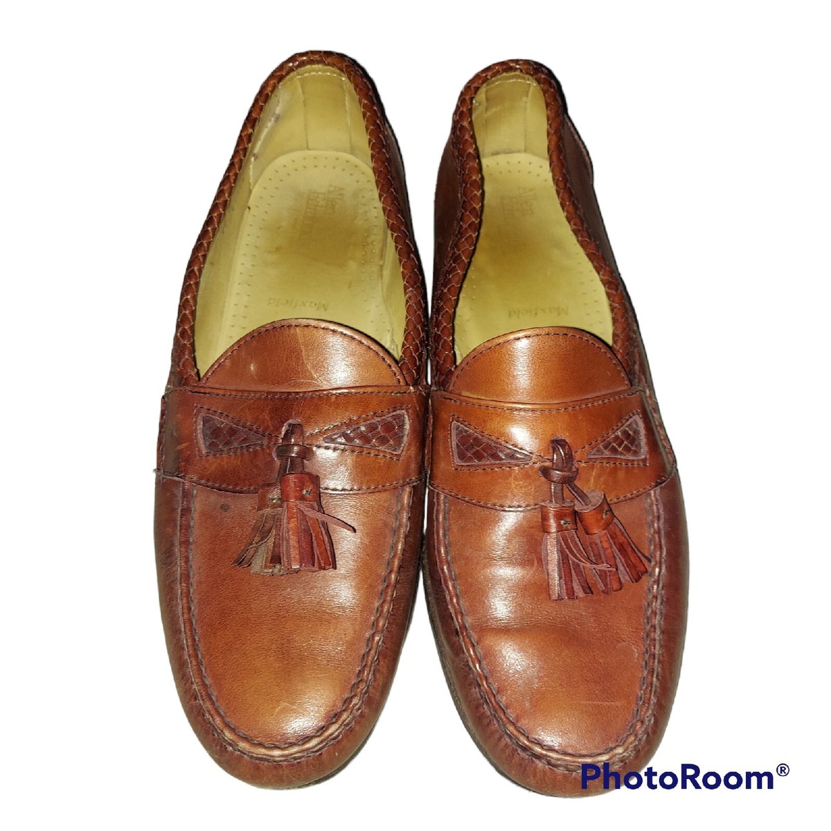 Allen Edmonds Maxfield Brown Leather Tassled Loafers Shoes 