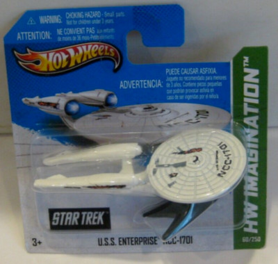 HOT WHEELS SHORT CARD ~STAR TREK U.S.S. ENTERPRISE NCC-1701~ MOC