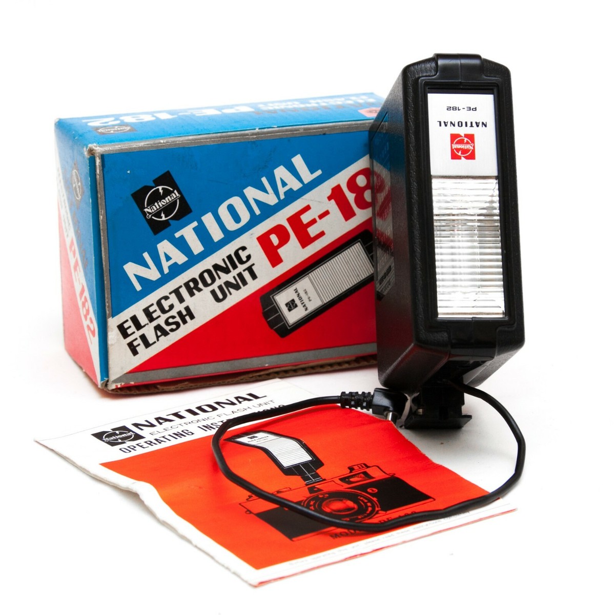 BOXED National PE-182 Electronic Flash JAPAN Nikon F3 FM2 FE2