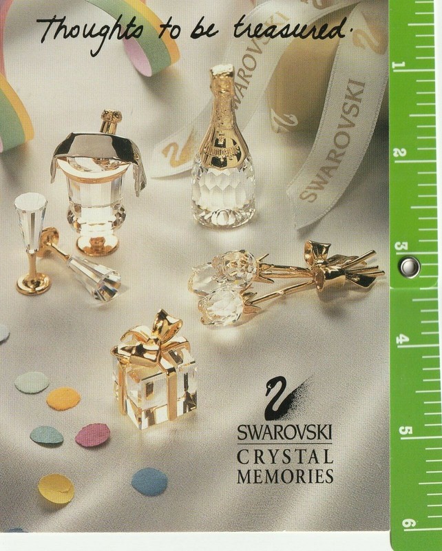 1 ONE 1997 Swarovski Post card postcard   Crystal Memories
