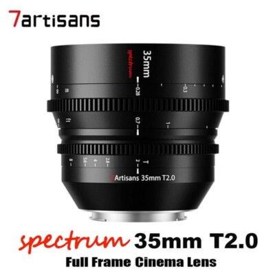 7Artisans 35mm T2.0 Full Frame Cine Spectrum Lenses For Sony E Nikon Z L mount