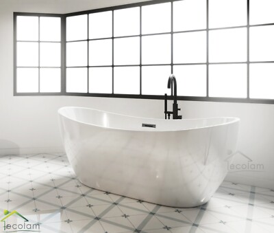 freistehende Badewanne Standbadewanne Clara Wanne 170 x 80 cm Click Clack Acryl