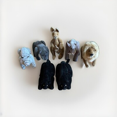 Zoo RARE! Safari Velvet Plush American Museum Of Natural History 7 Pc
