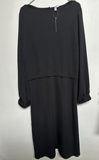 Women Asos Long Sleeve Midi Sheath Dress with Tie in Back NWT Size 16 Polyester